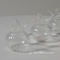Whosale Clear Mini Pomegranate Confered Bud Glass Vase
